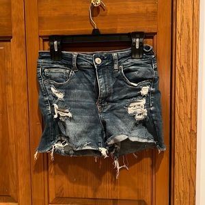 Denim cutoff shorts